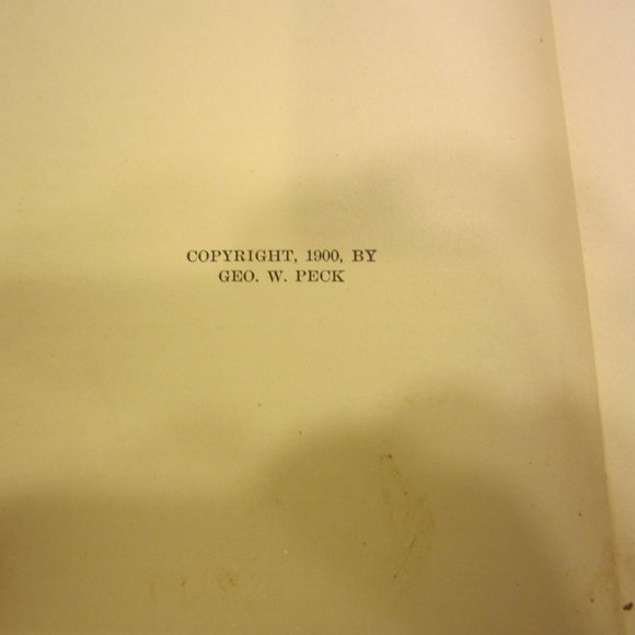 ANTIQUE 1900'S PECK'S SUNBEAMS, BY GEO W PECK, HC BOOK - Picture 7 of 8